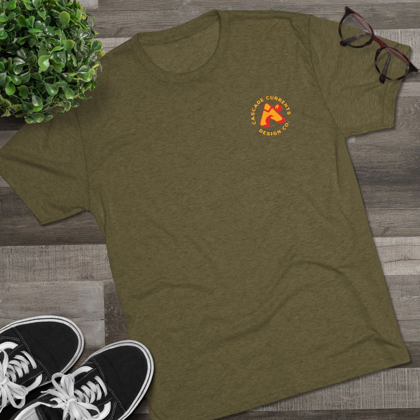 Cascade Currents Unisex Tri-Blend Crew Tee - Quality Northwest Goods